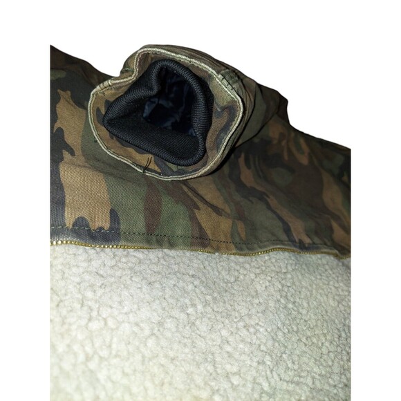 Bass Creek Outfitters Workwear Canvas Sherpa Lined Coat Jacket Size 14/16 Camo - Picture 5 of 9